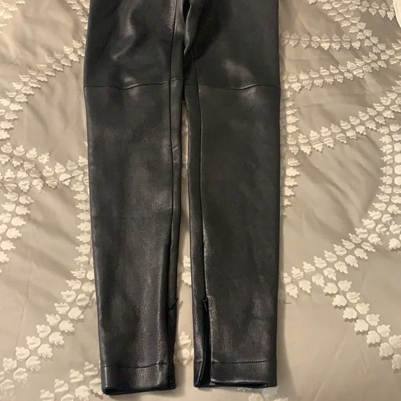 Alaia Black Leather Leggings Size 38 - Picture 3 of 4